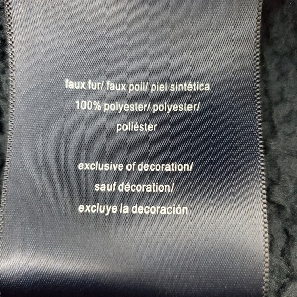 NWT Tommy Hilfiger Small Navy Faux Fur Sherpa Long Sleeve Hoodie - Picture 9 of 9